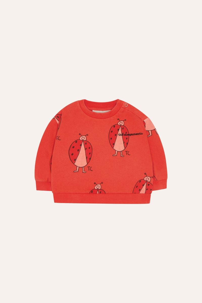Ladybug Allover Baby Sweatshirt - Red