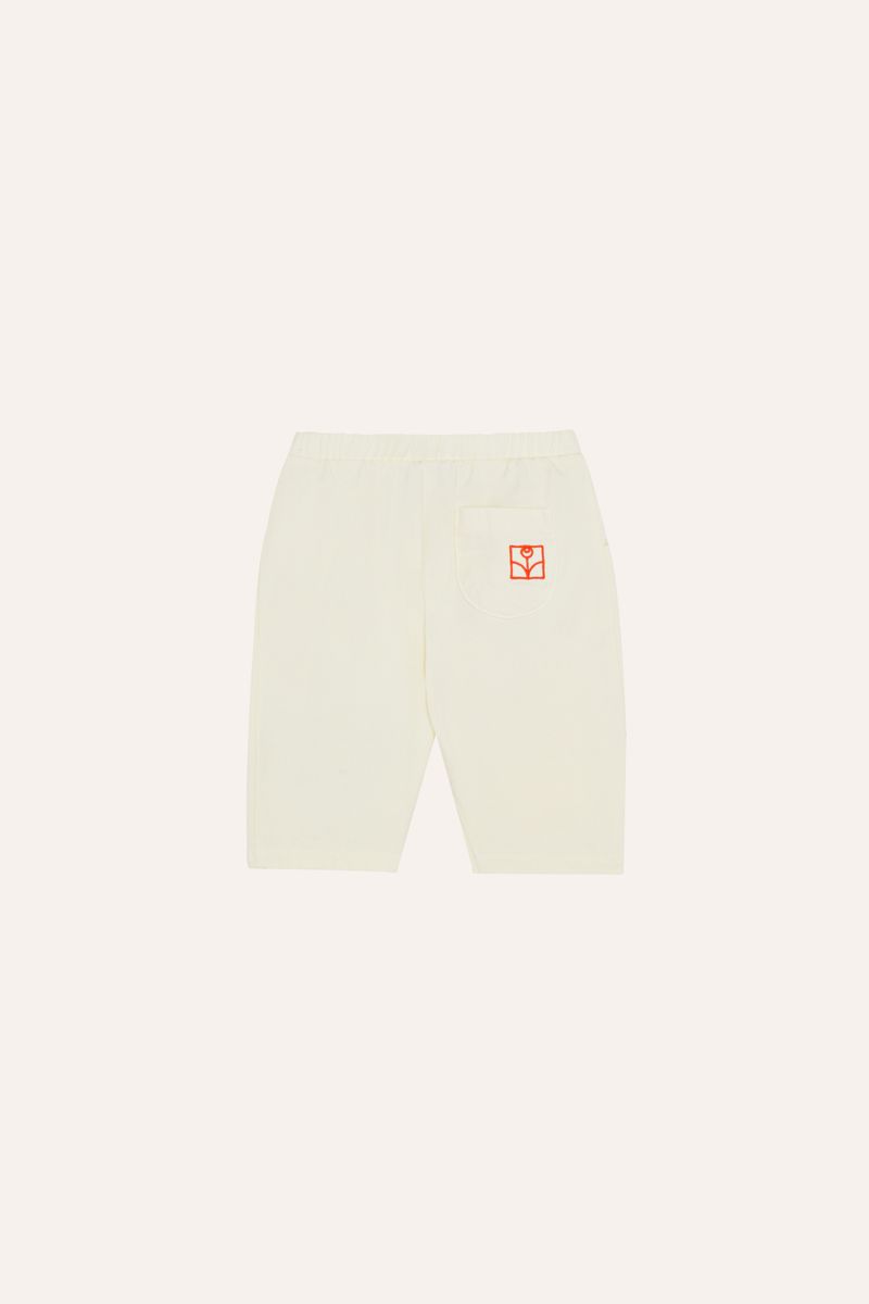 Bicolor Patches Ecru Baby Trousers - Ecru