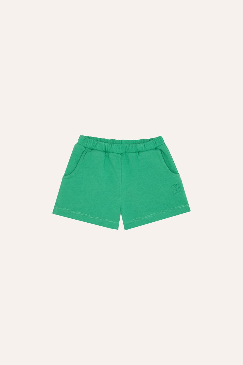 Green Washed Baby Shorts - Green
