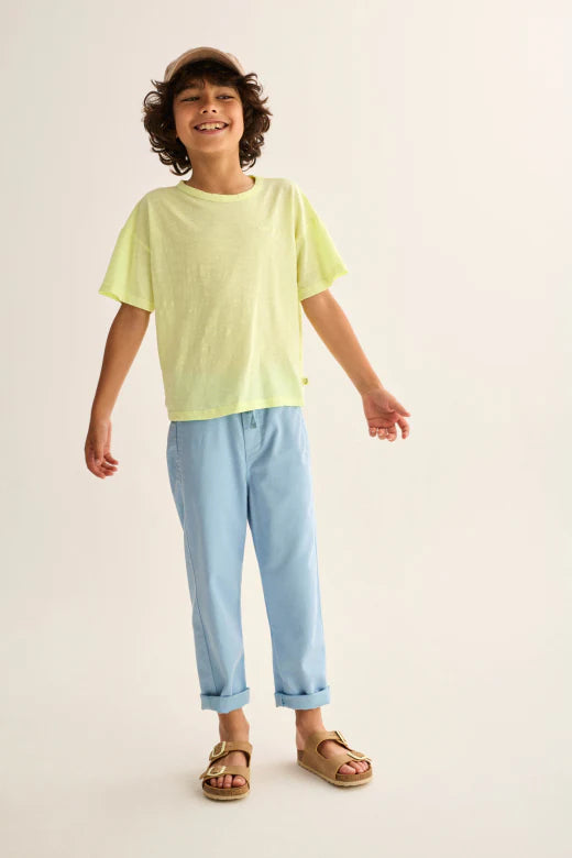 Fabio Twill Pull-On Pants - Blue
