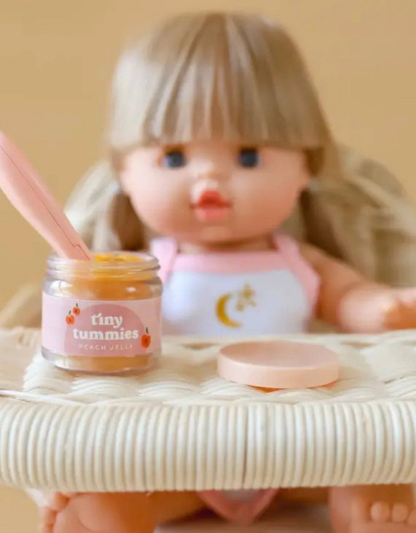 Tiny Tummies - Grape jelly food - Jar and spoon