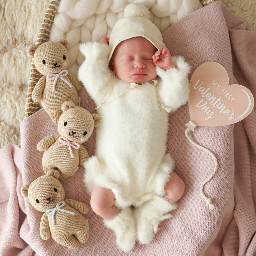Baby Honey Bear - Lavender Bow