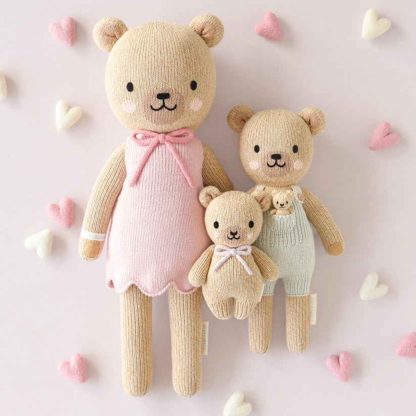 Baby Honey Bear - Lavender Bow