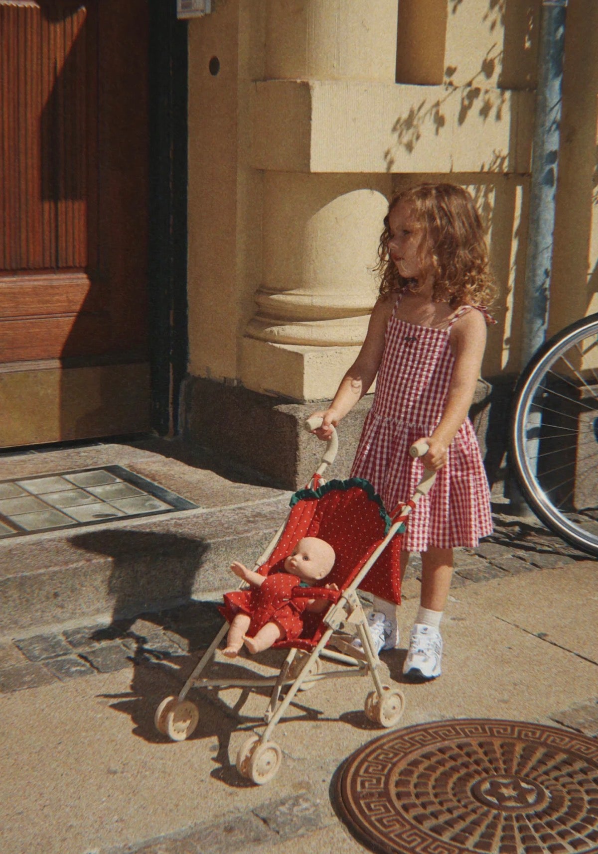 Isotta Dress GOTS - Raspberry Check