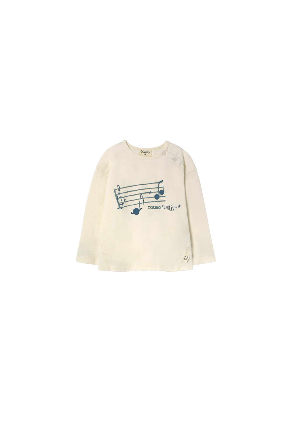 Soft Warm Jersey Print Baby T-Shirt - White