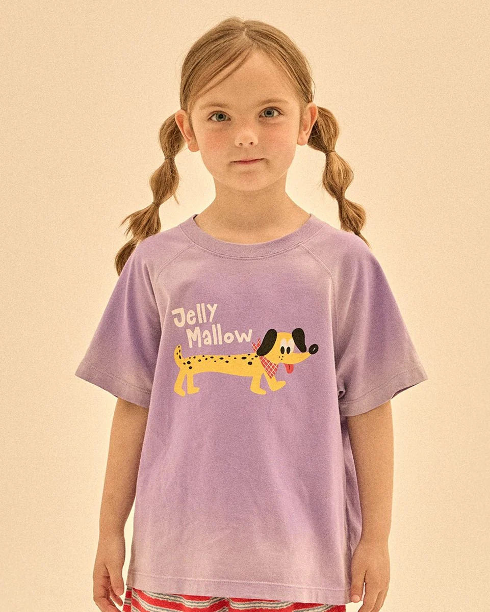 Dog Brushed T-Shirt - Purple