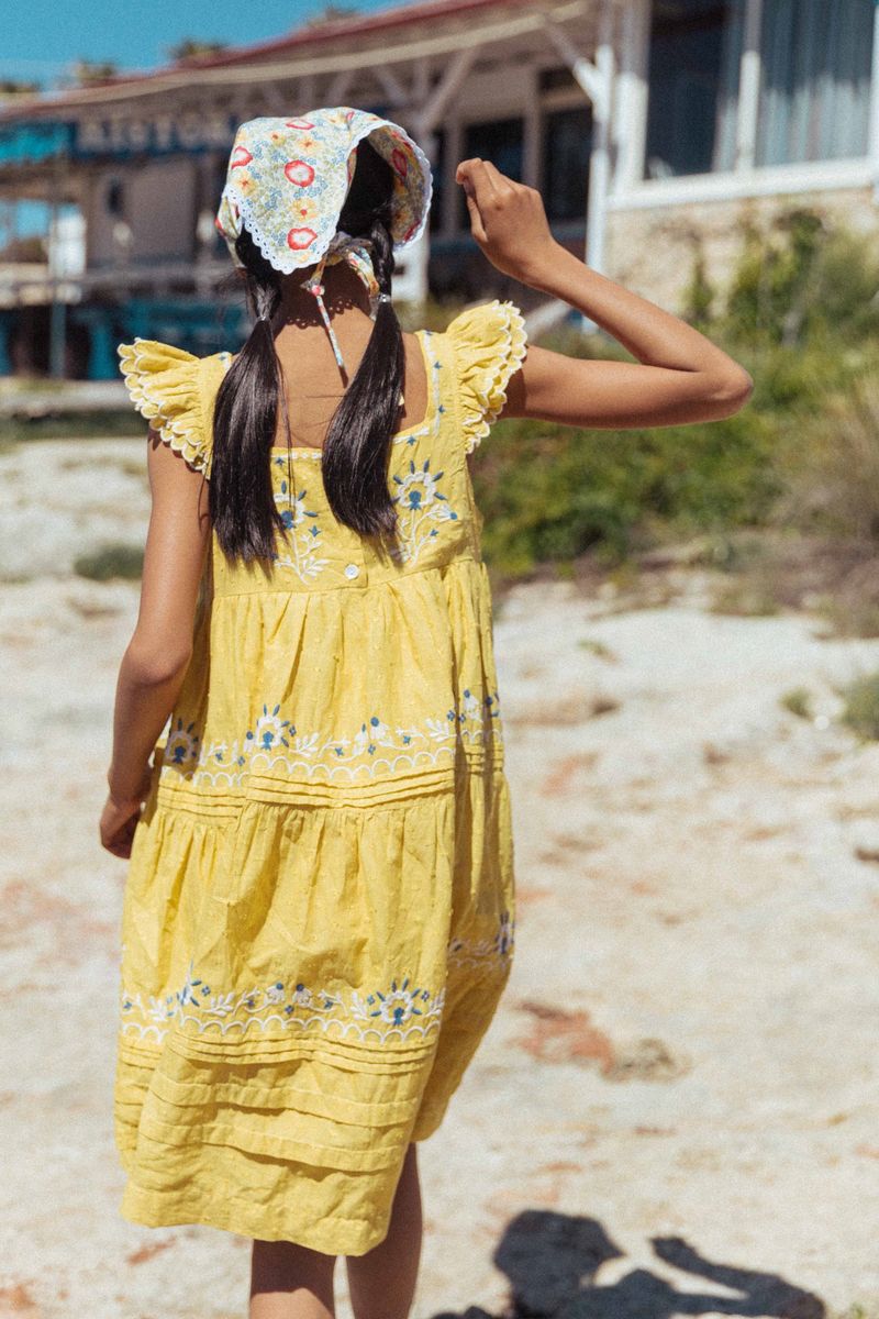 Nanette Dress in Misted Yellow