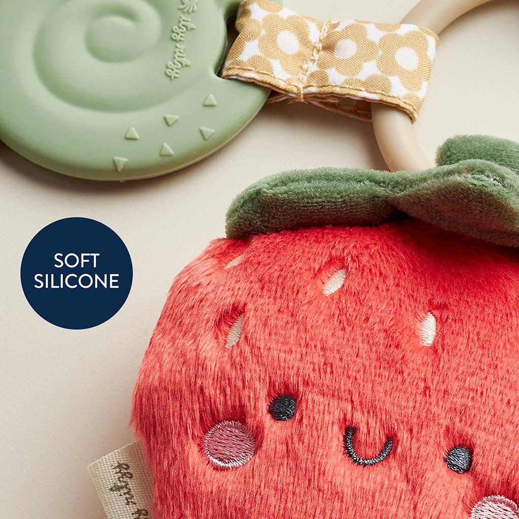 Itzy Pal™ Plush + Teether: Strawberry