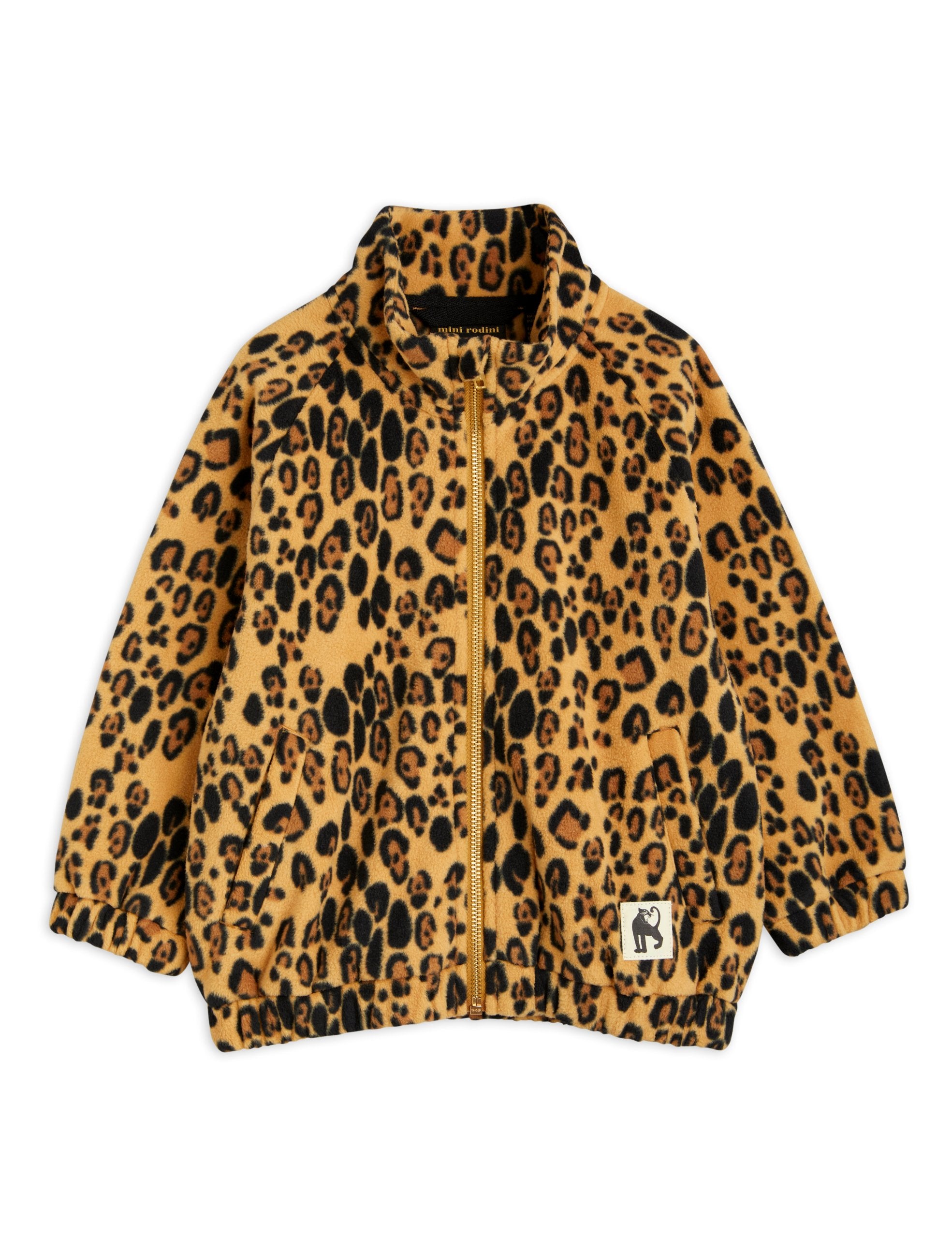 Leopard Fleece Jacket - Beige