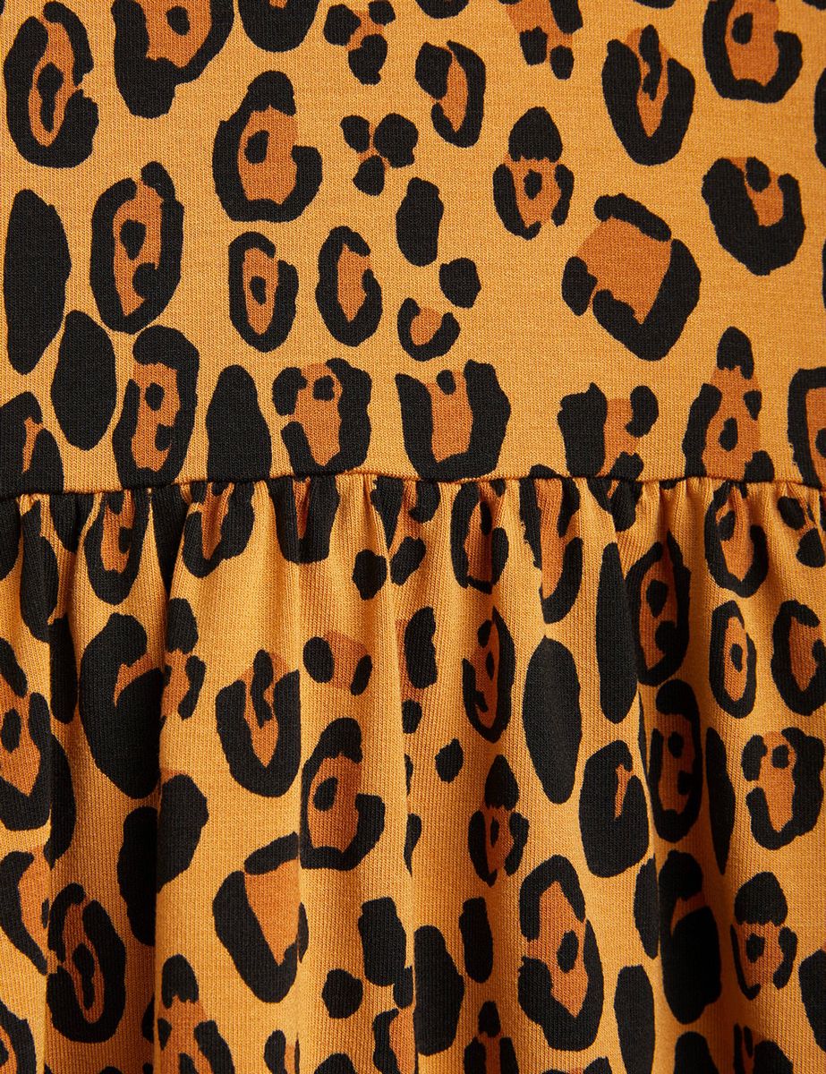 Basic Leopard SS Dress - Beige