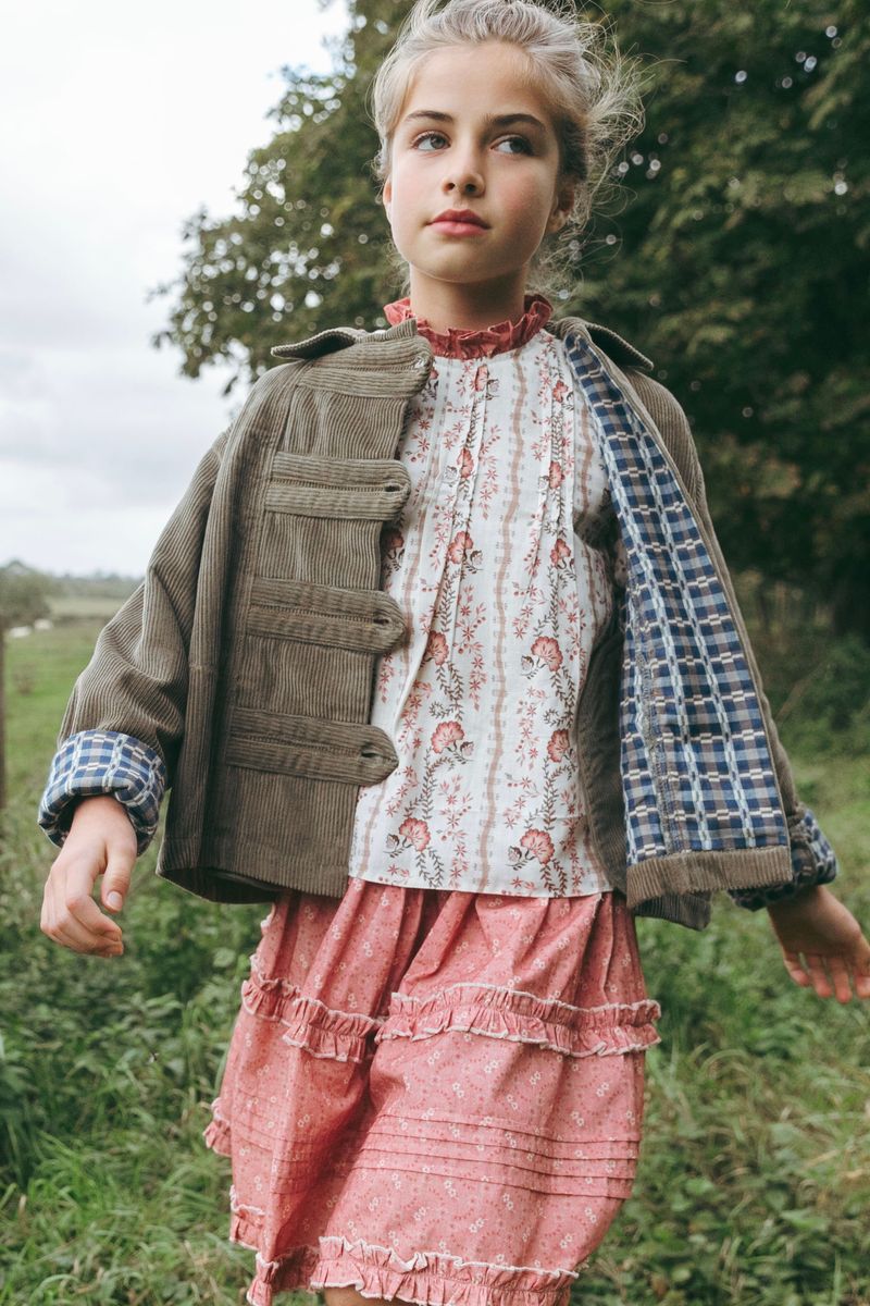Luna Top in Fall Vine Print
