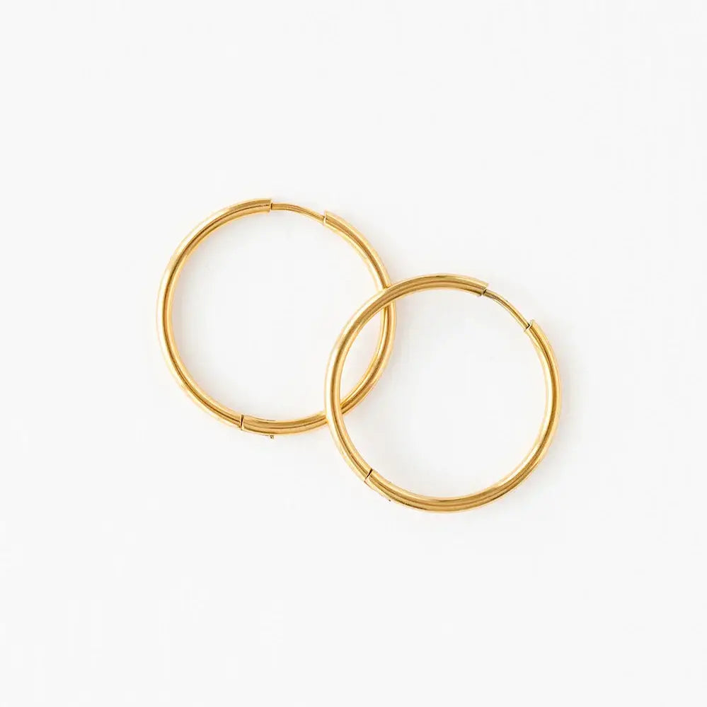 Endless Hoop Thin Gold: Gold / 8 mm