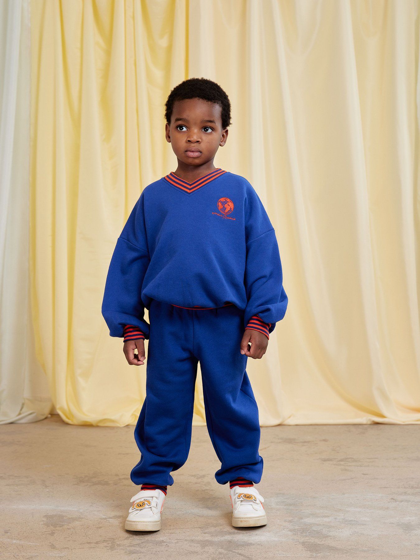 Striped Rib Sweatpants - Blue