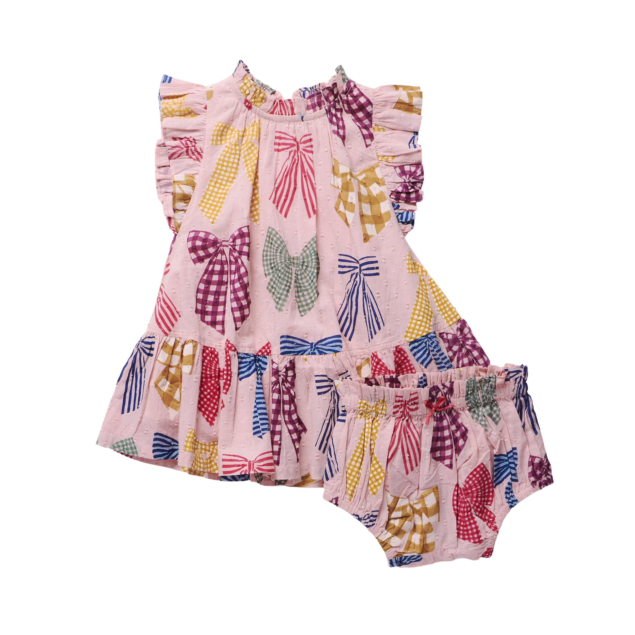 Baby Girls Harper Dress Set - Patterned Bows