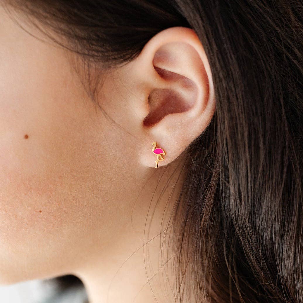 Flamingo Stud Earring