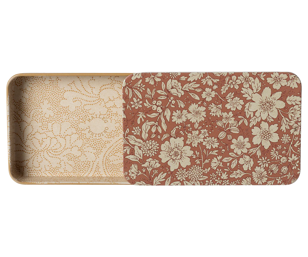 Metal Box W. Sliding Lid, Blossom - Heather