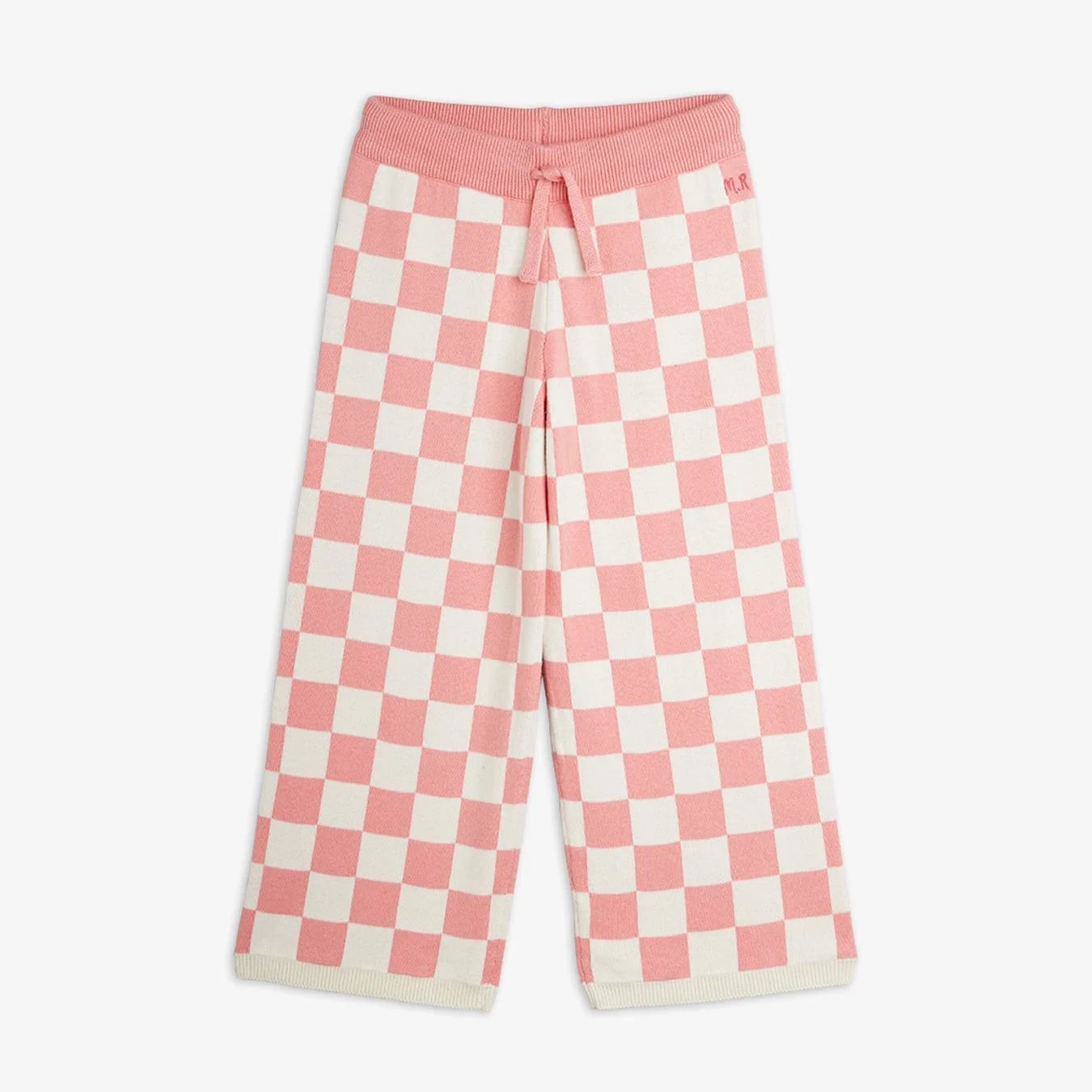 Chess Check Knitted Trouser - Pink