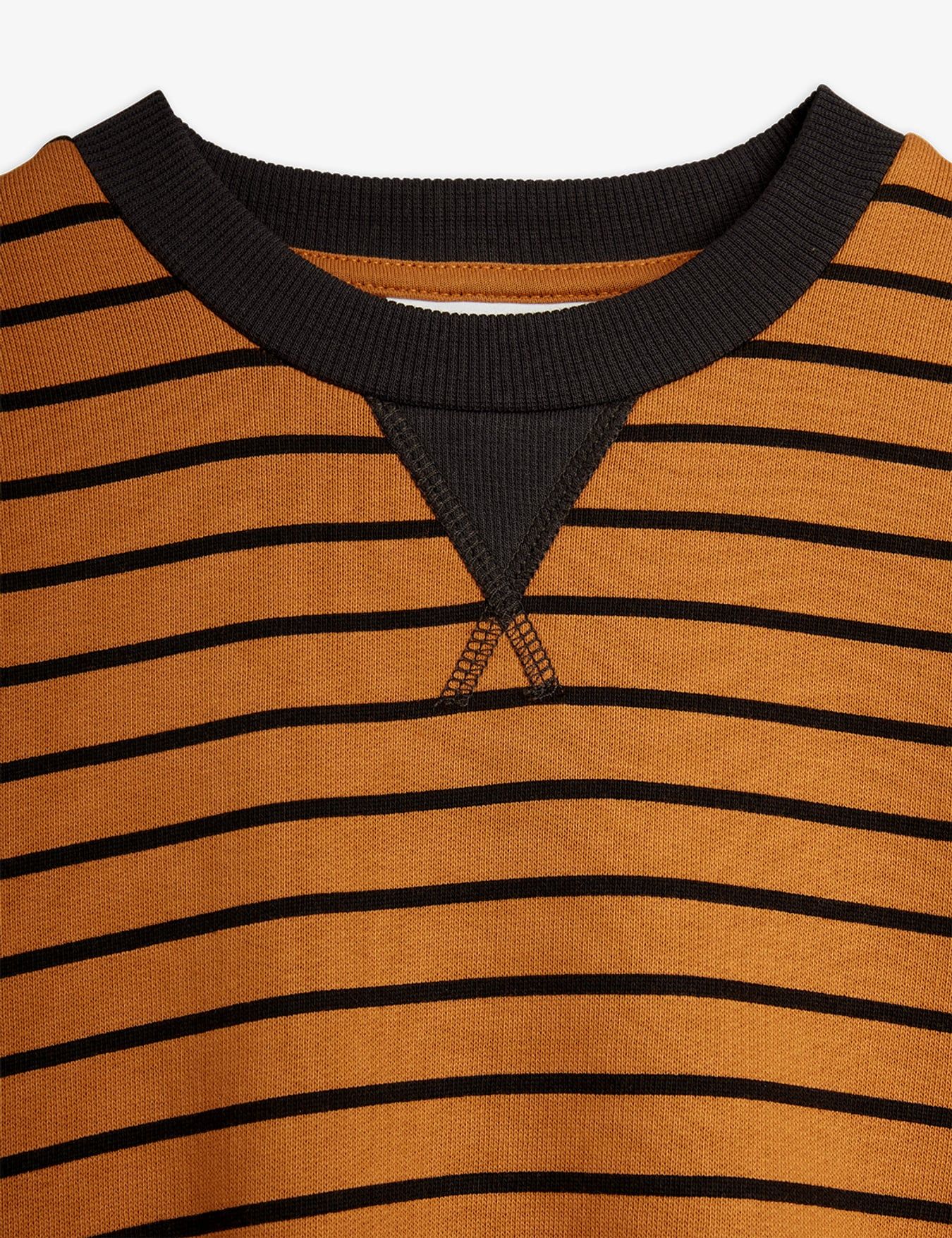 Striped AOP Sweatshirt - Brown
