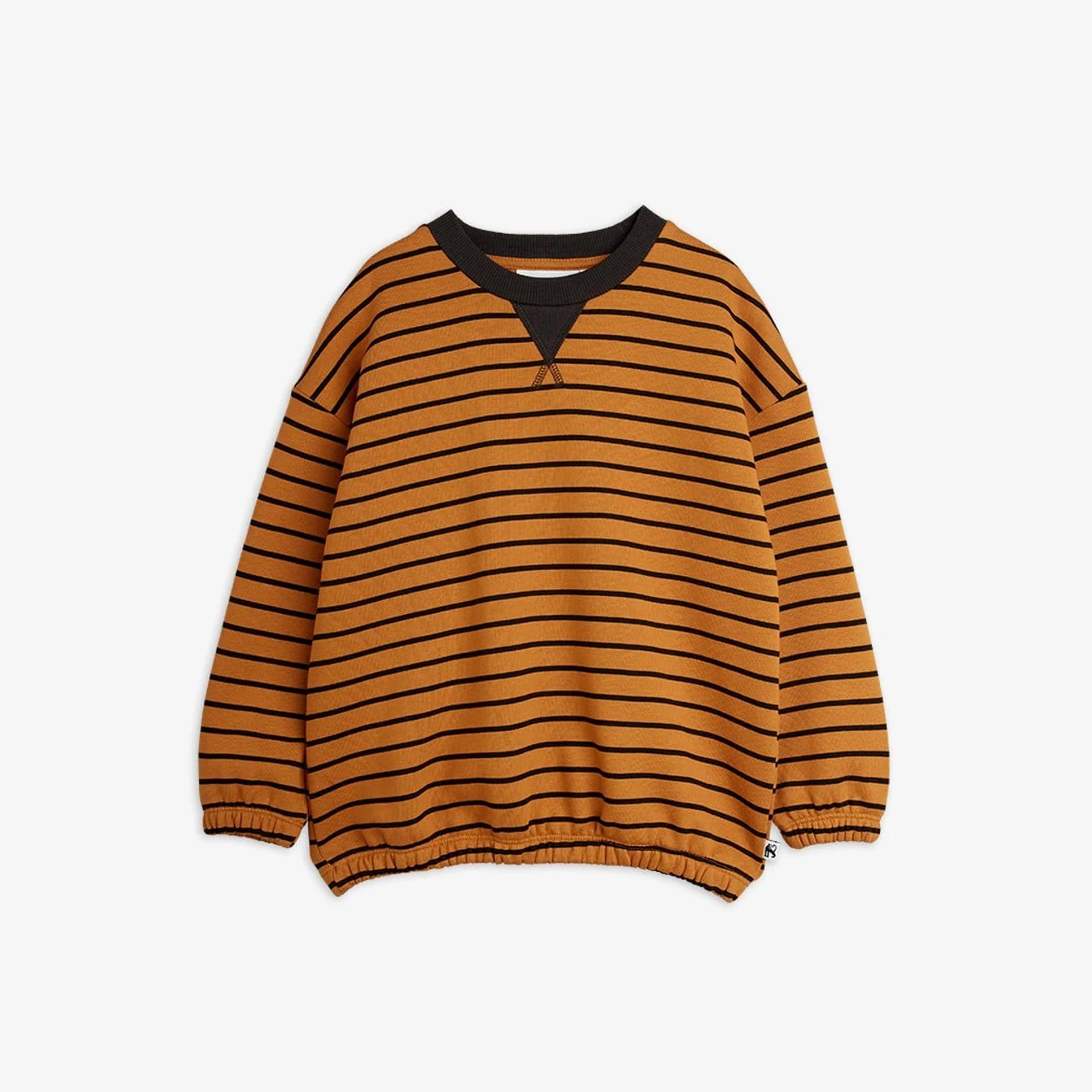 Striped AOP Sweatshirt - Brown