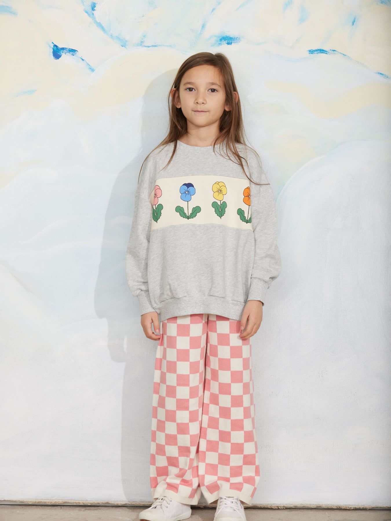 Violas Panel Sweatshirt - Grey Melange