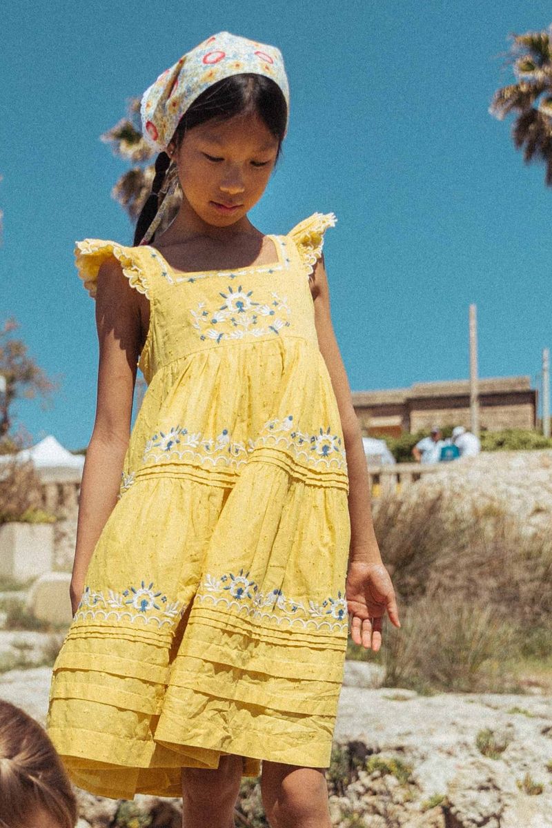 Nanette Dress in Misted Yellow