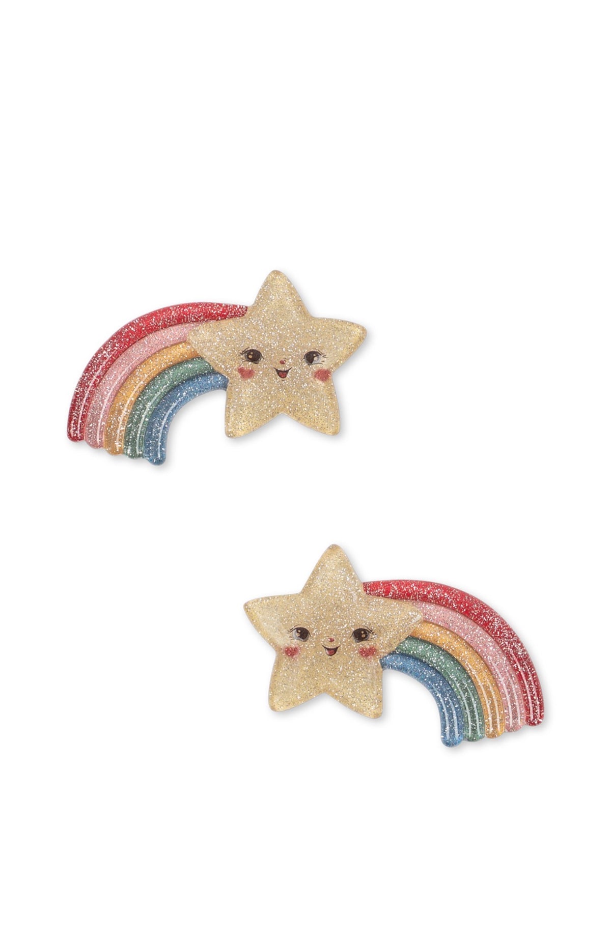 2 Pack Rainbow Star Hair Clip - Multi