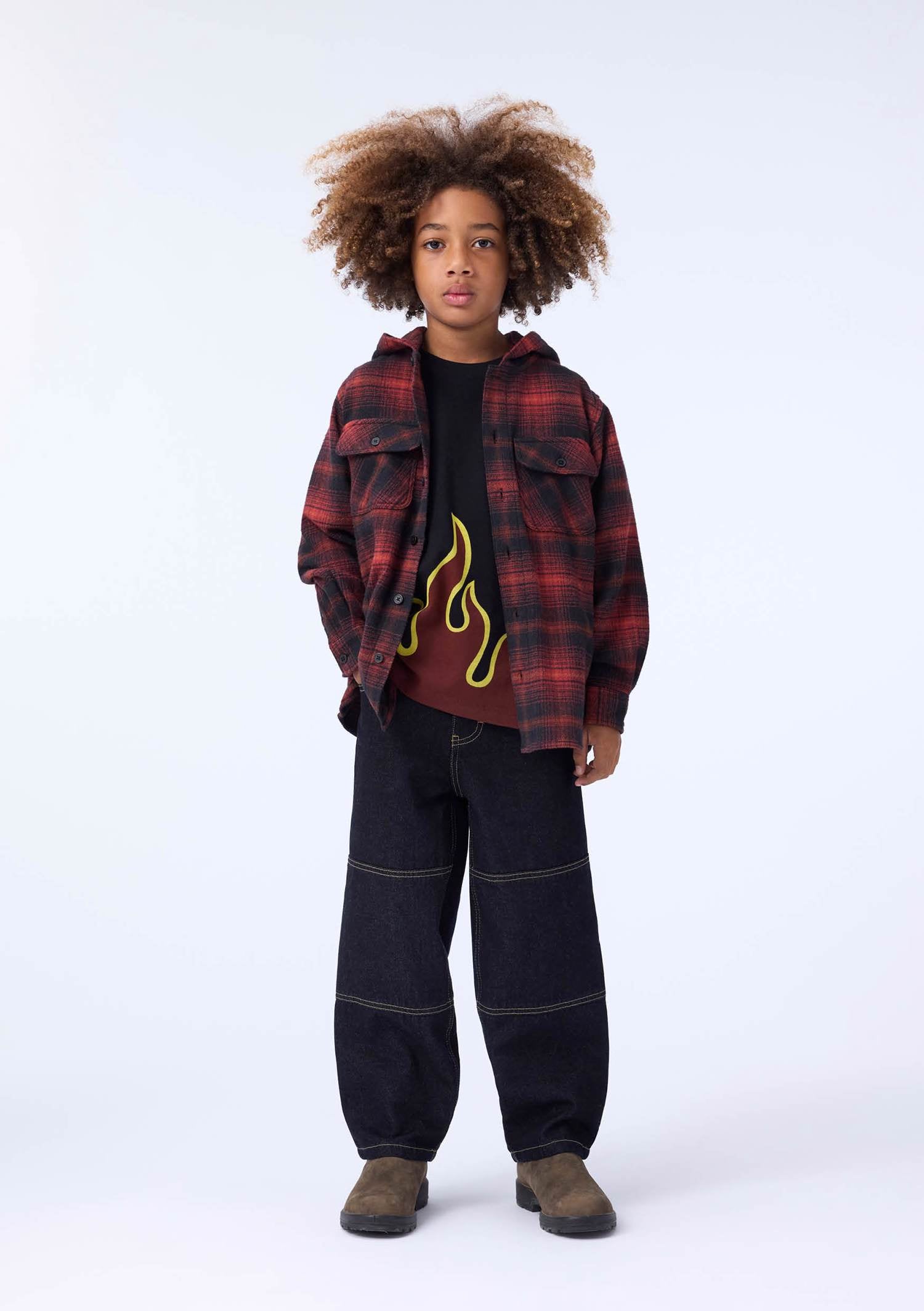 Rizz Shirts Long Sleeve - Dark Red Check
