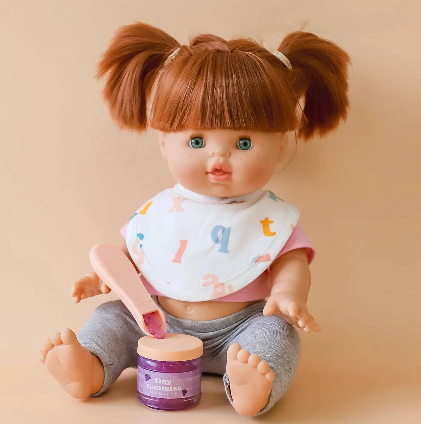 Tiny Tummies - Grape jelly food - Jar and spoon