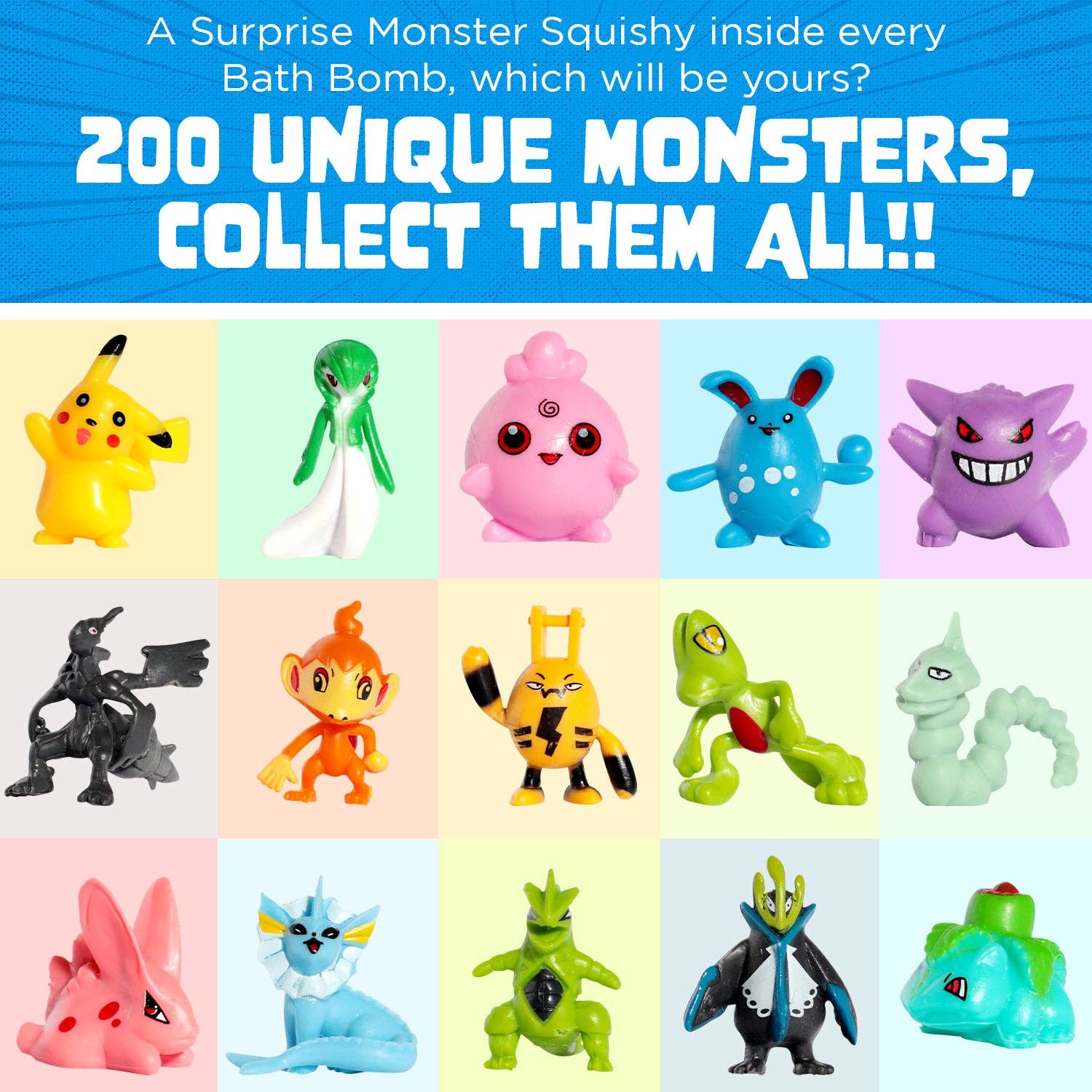 Monster Bath Bomb for Kids with Surprise Toys Inside