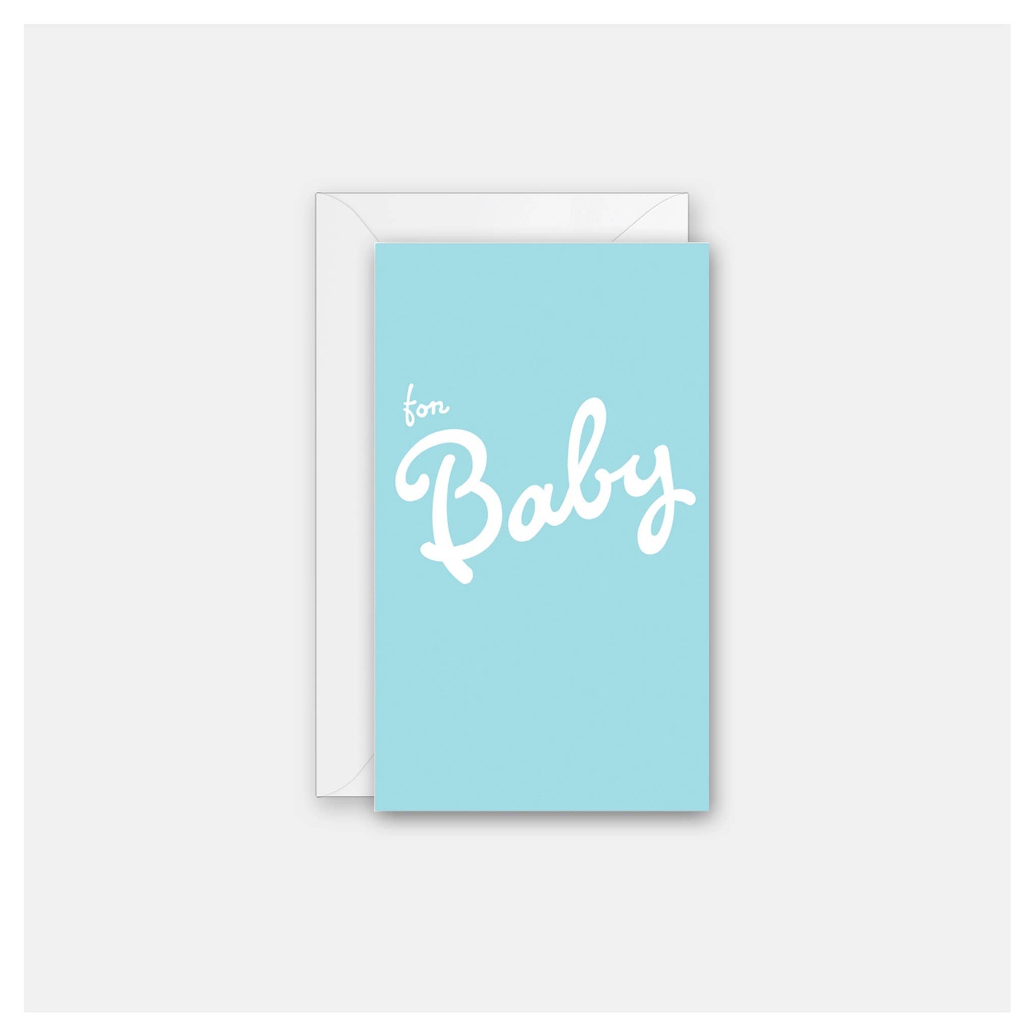Blue Baby Cursive - Gift Enclosure Card