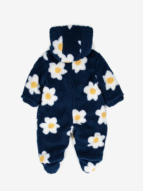BABY BIG FLOWER ALL OVER SHEEPSKIN OVERALL