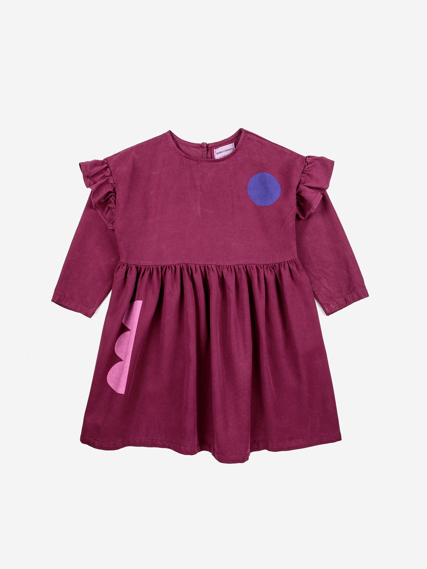 Geometric shapes ruffles dress