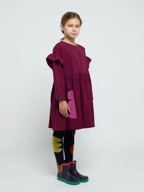 Geometric shapes ruffles dress