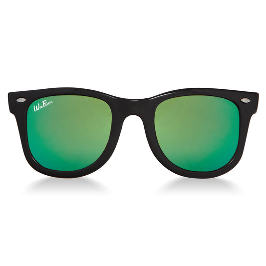 Polarized WeeFarers - Black w/ Sea Green: Ages 7-12Y