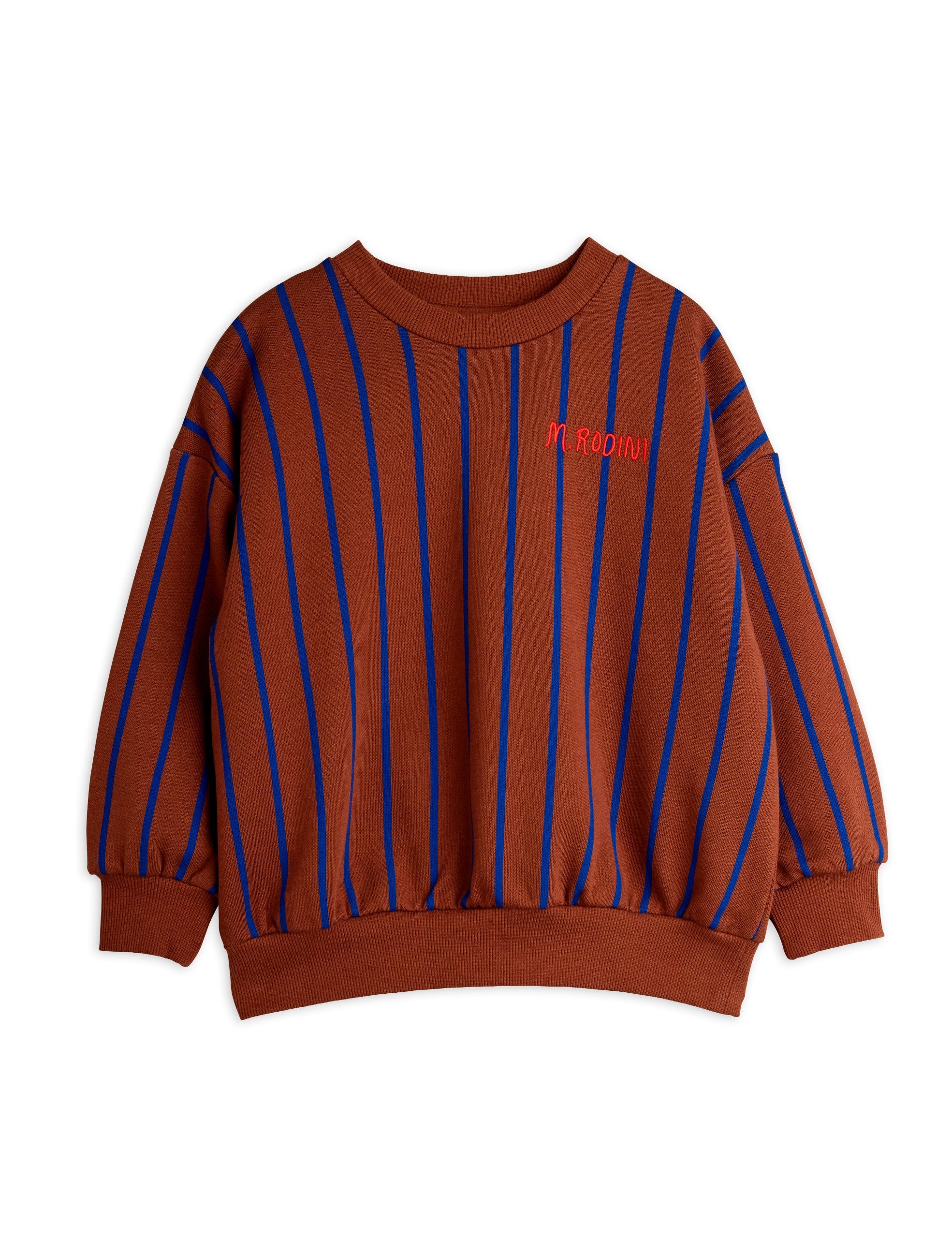 Vertical Stripe AOP Sweatshirt - Brown
