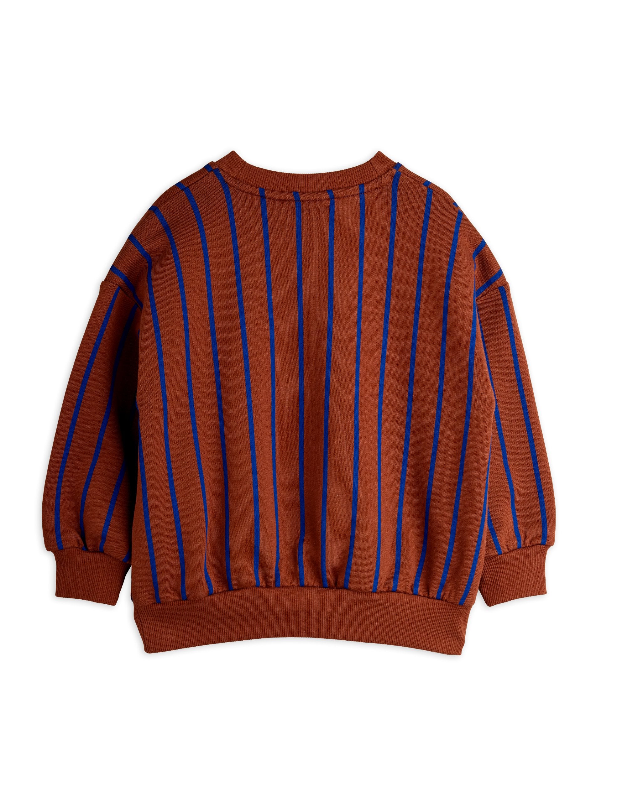 Vertical Stripe AOP Sweatshirt - Brown