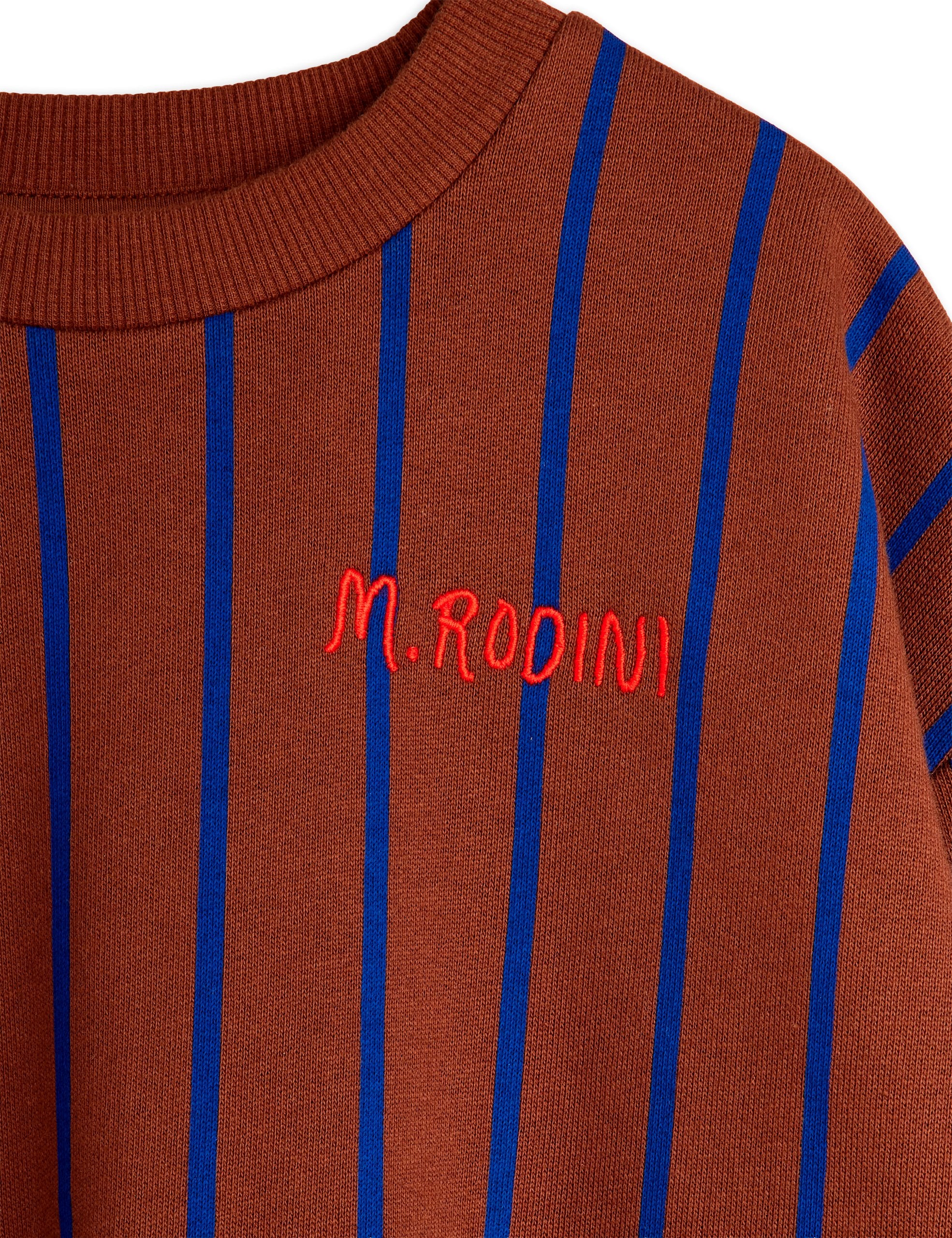 Vertical Stripe AOP Sweatshirt - Brown