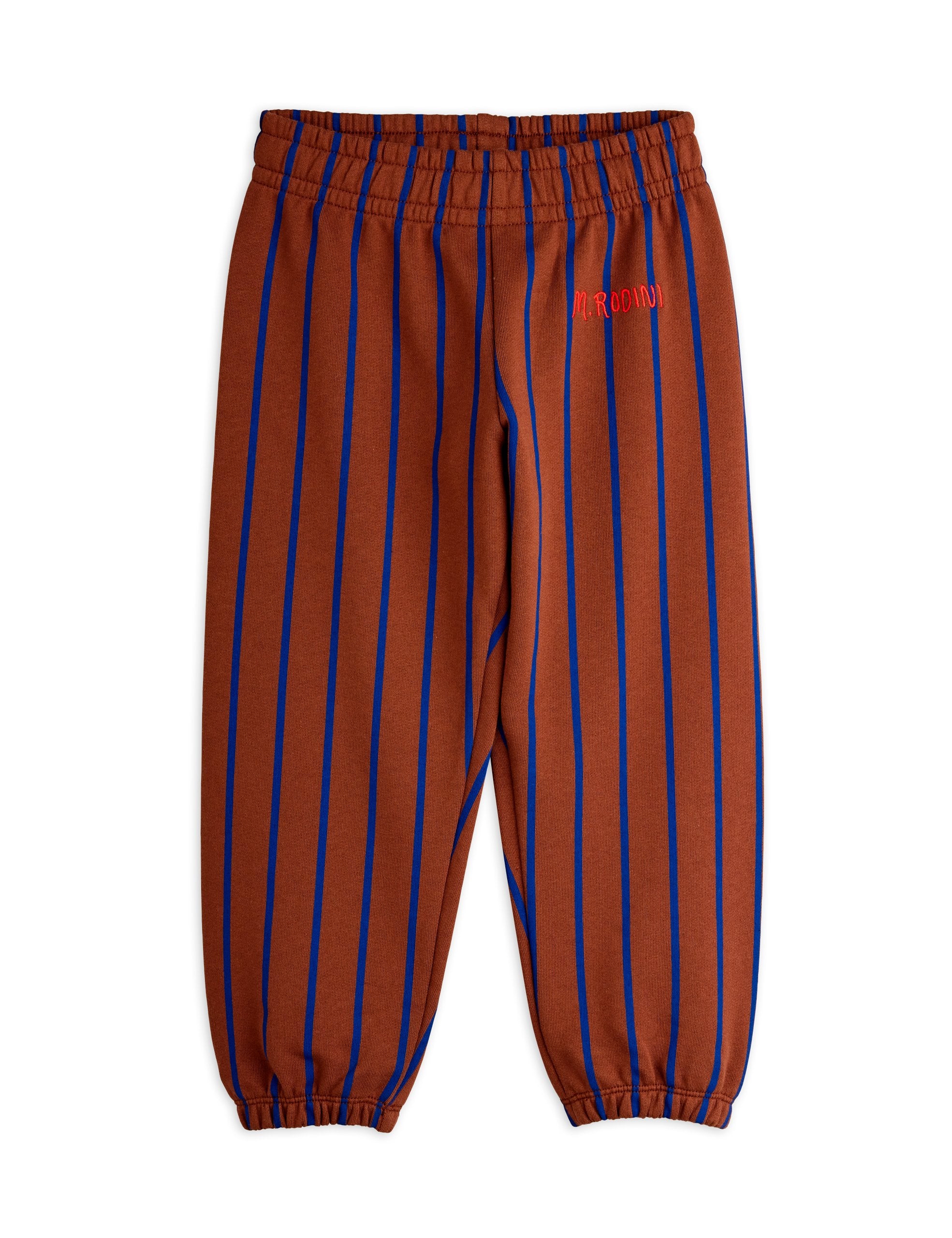 Vertical Stripe AOP Sweatpants - Brown