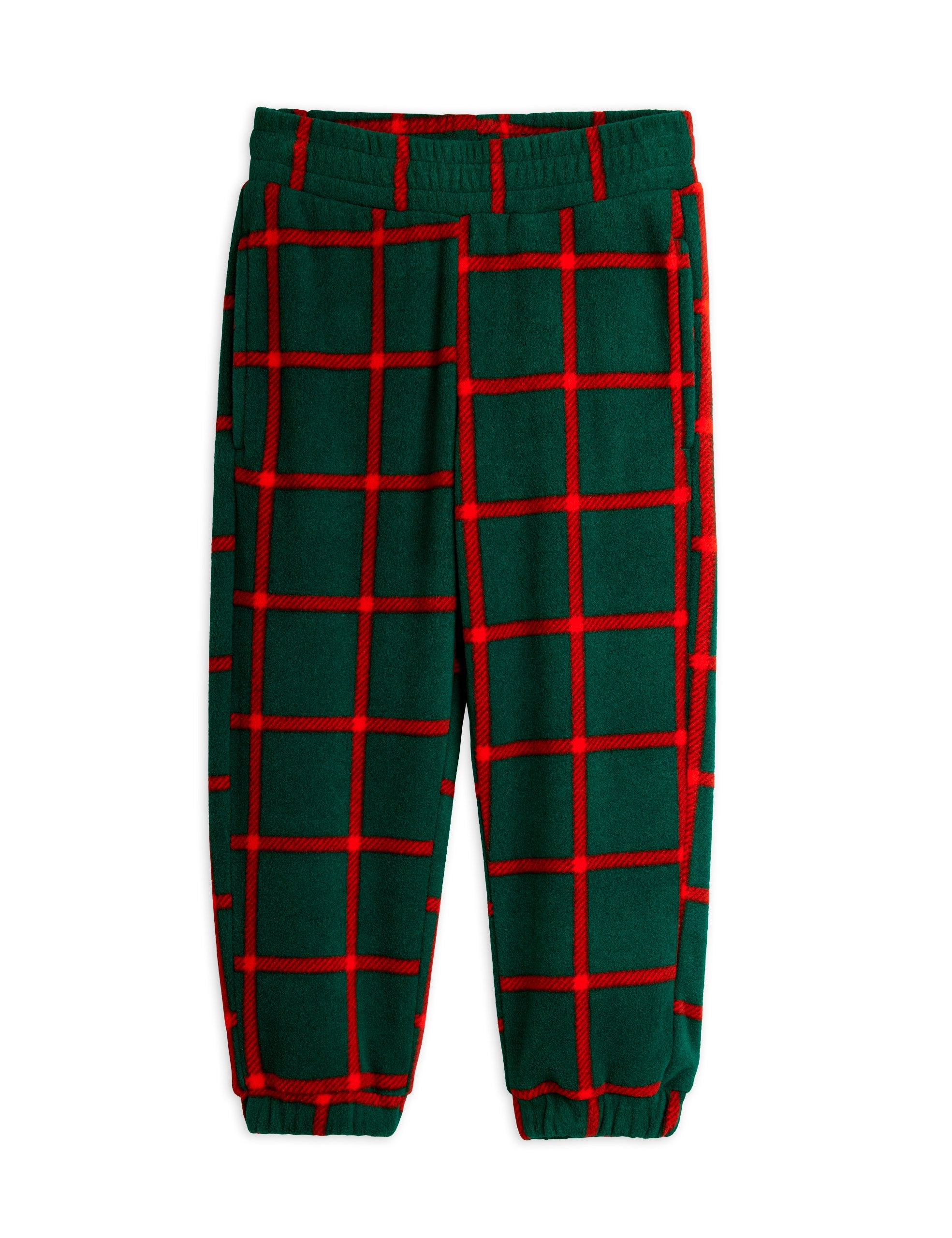 Plaid AOP Fleece Trousers - Green