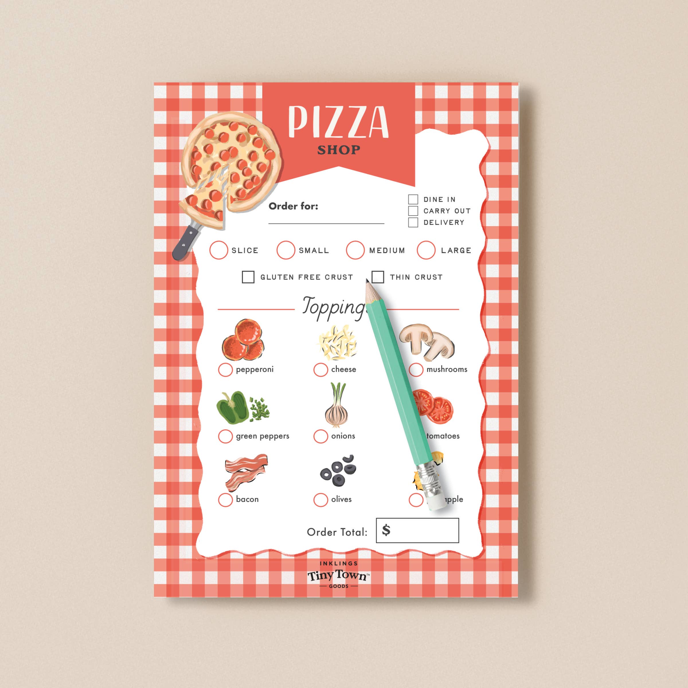 Tiny Town™ Play Notepad - Pizza Shop