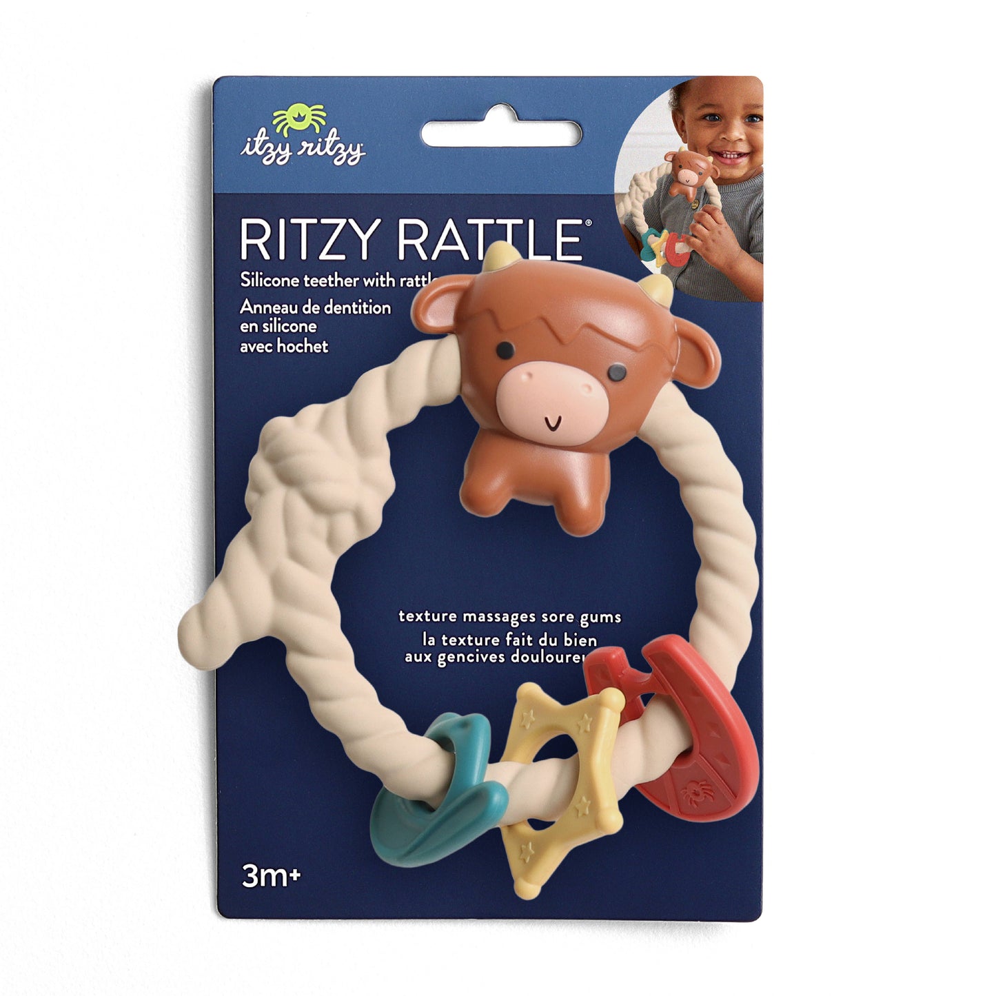 Ritzy Rattle™ Silicone Teether Rattles: Cactus