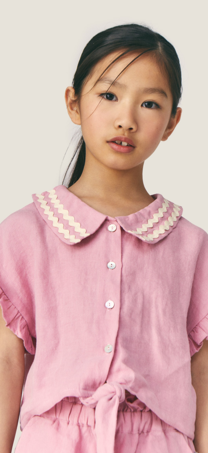 Isaline Linen Shirt - Pink