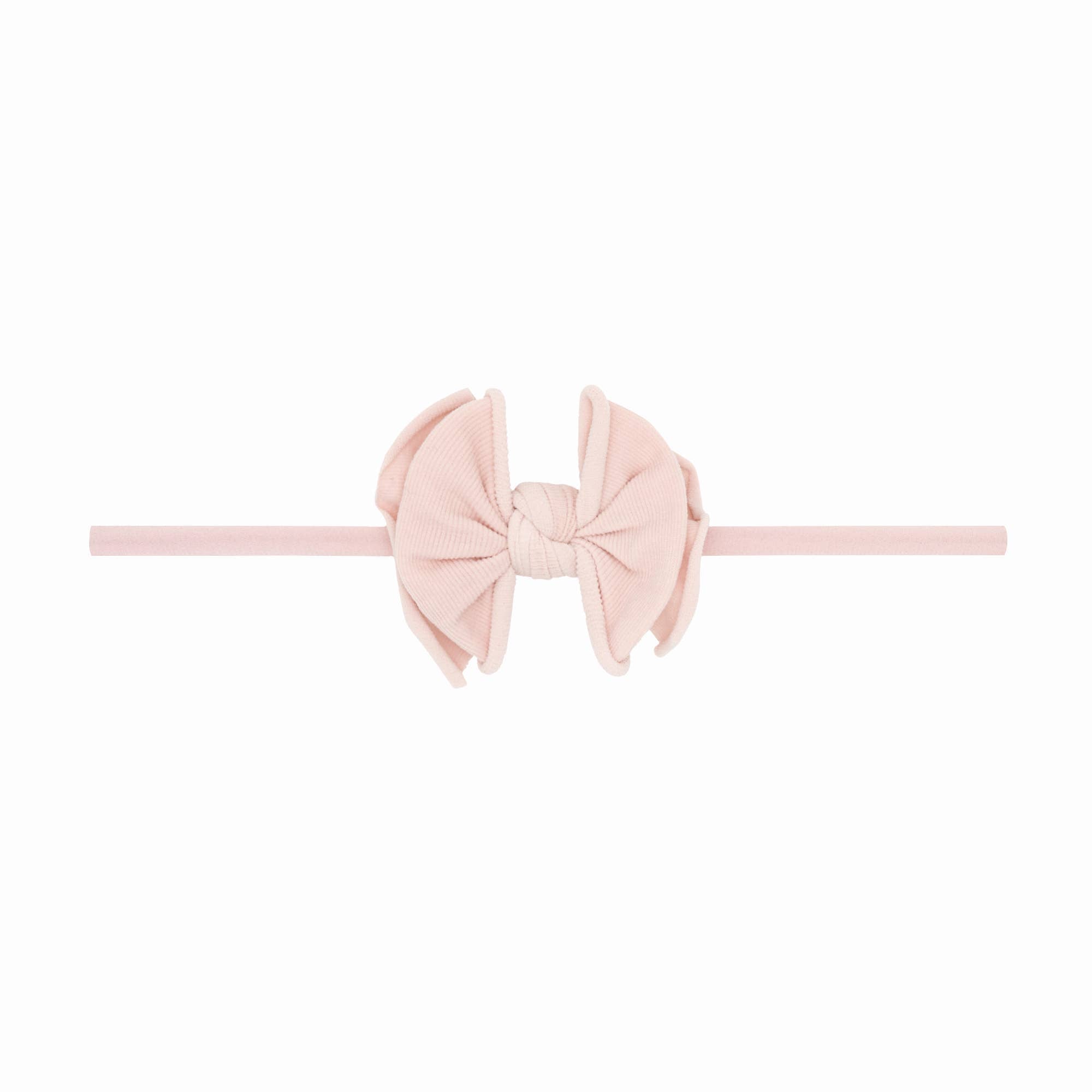 Baby Bling® Baby FAB® Skinny Soft Nylon Bow Headband: Antique Pink