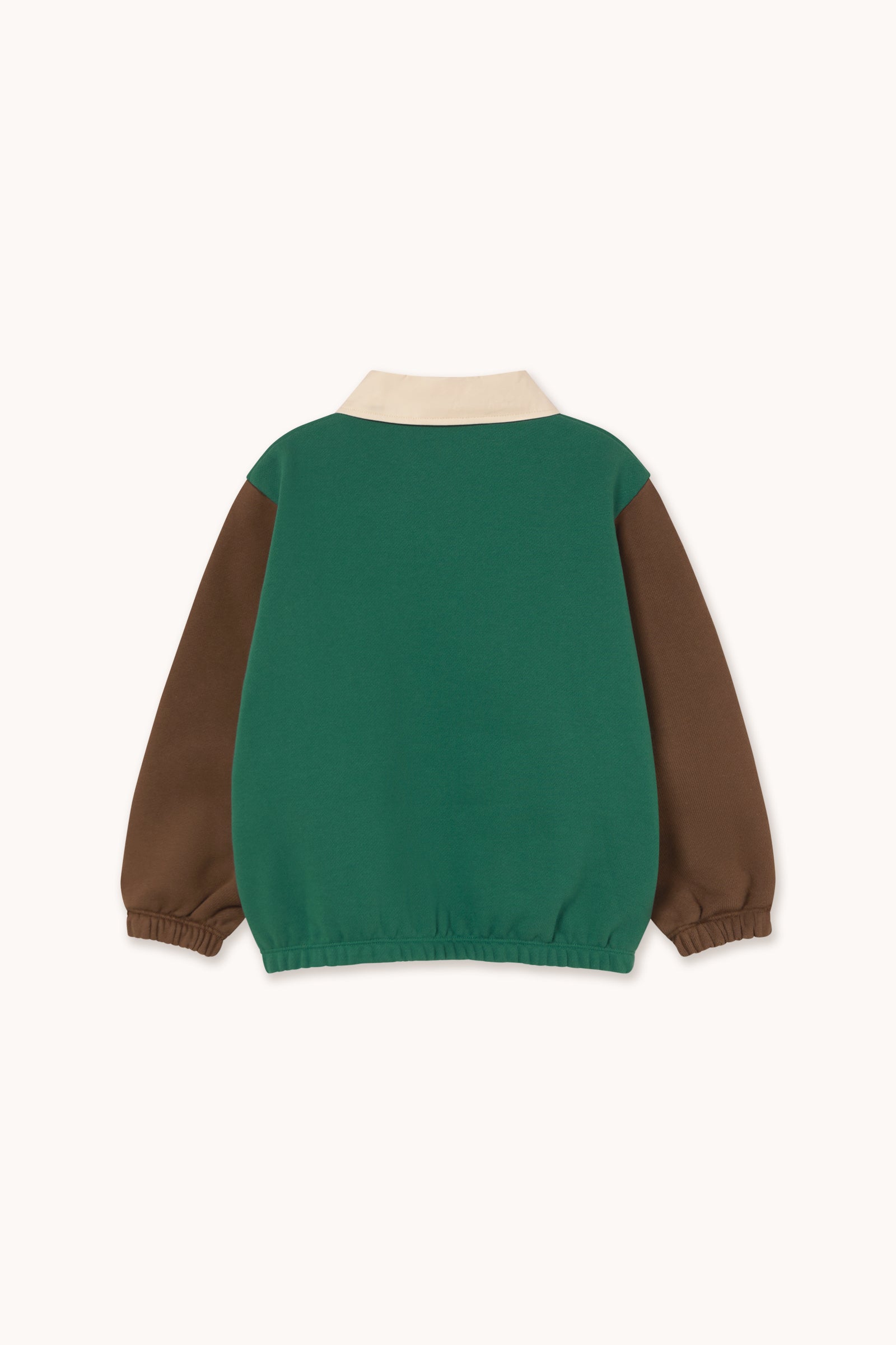 Color Block Polo Sleeve Tee Dark Green