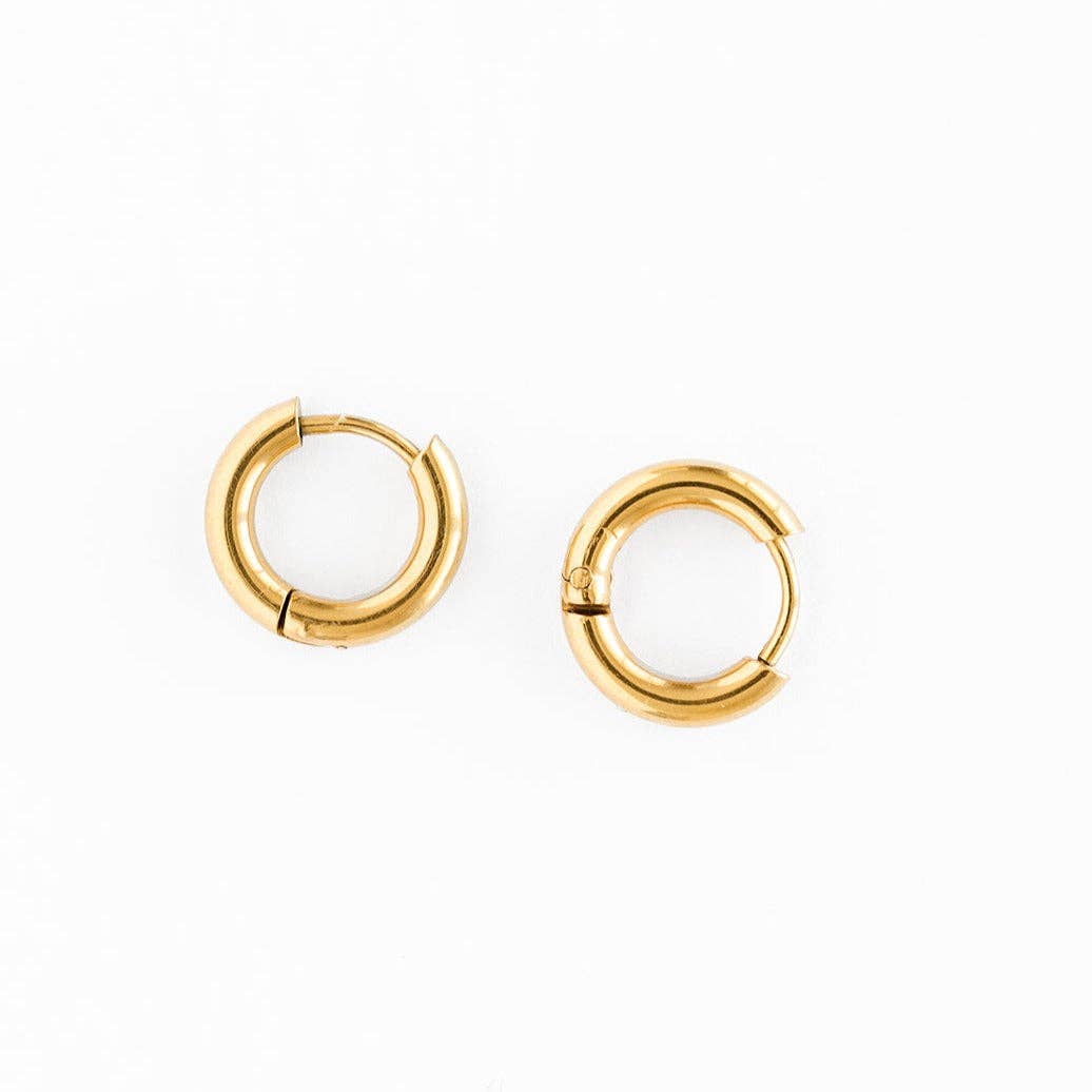 Endless Hoop Stud Earrings - 8mm