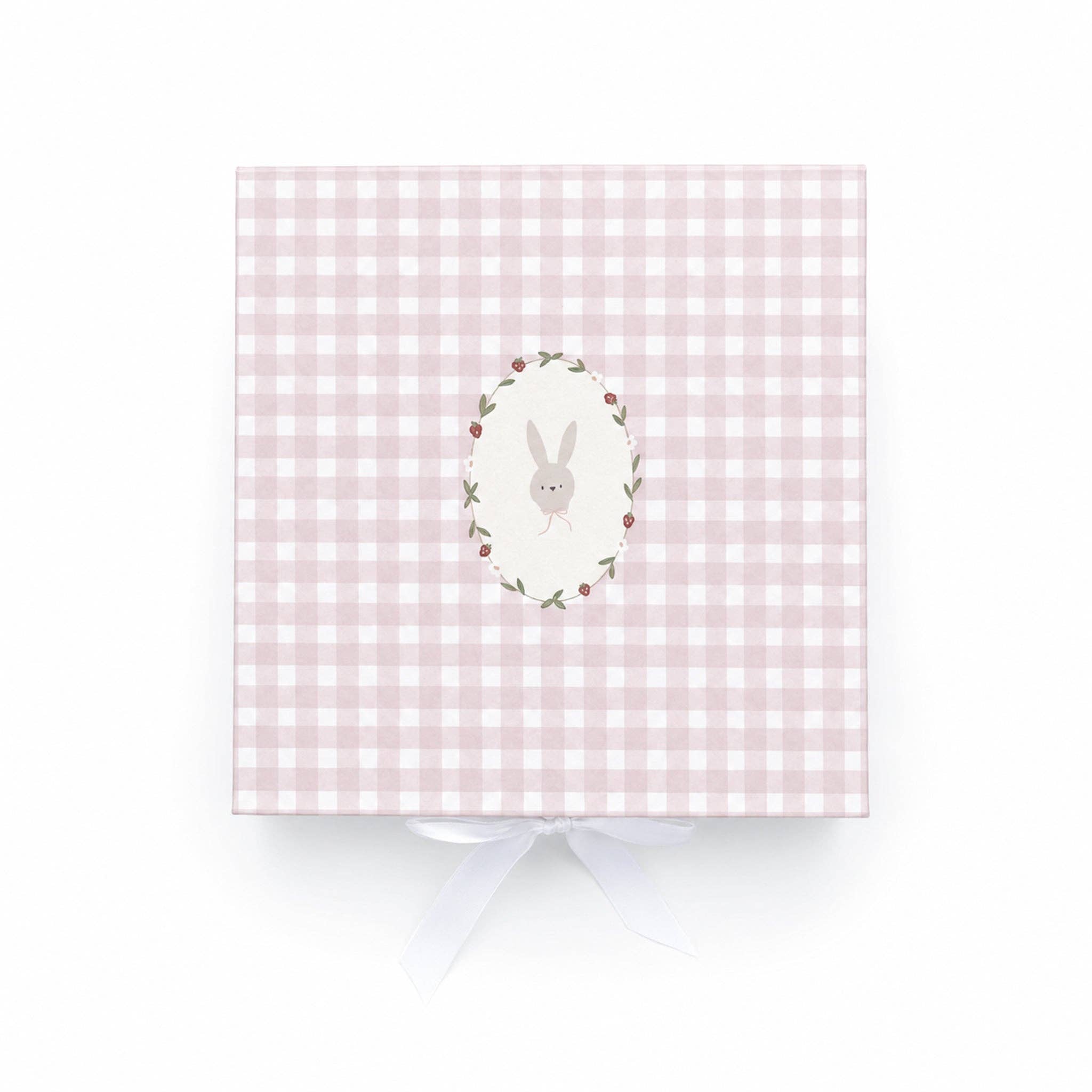 Gift Box Pink Gingham Bunny