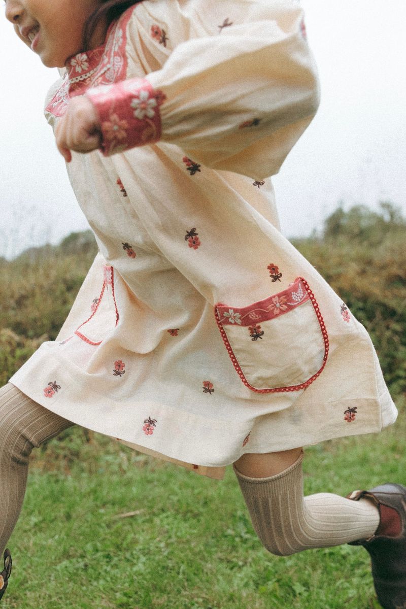 Adelle Dress With Petite Flower Embroidery - PREORDER
