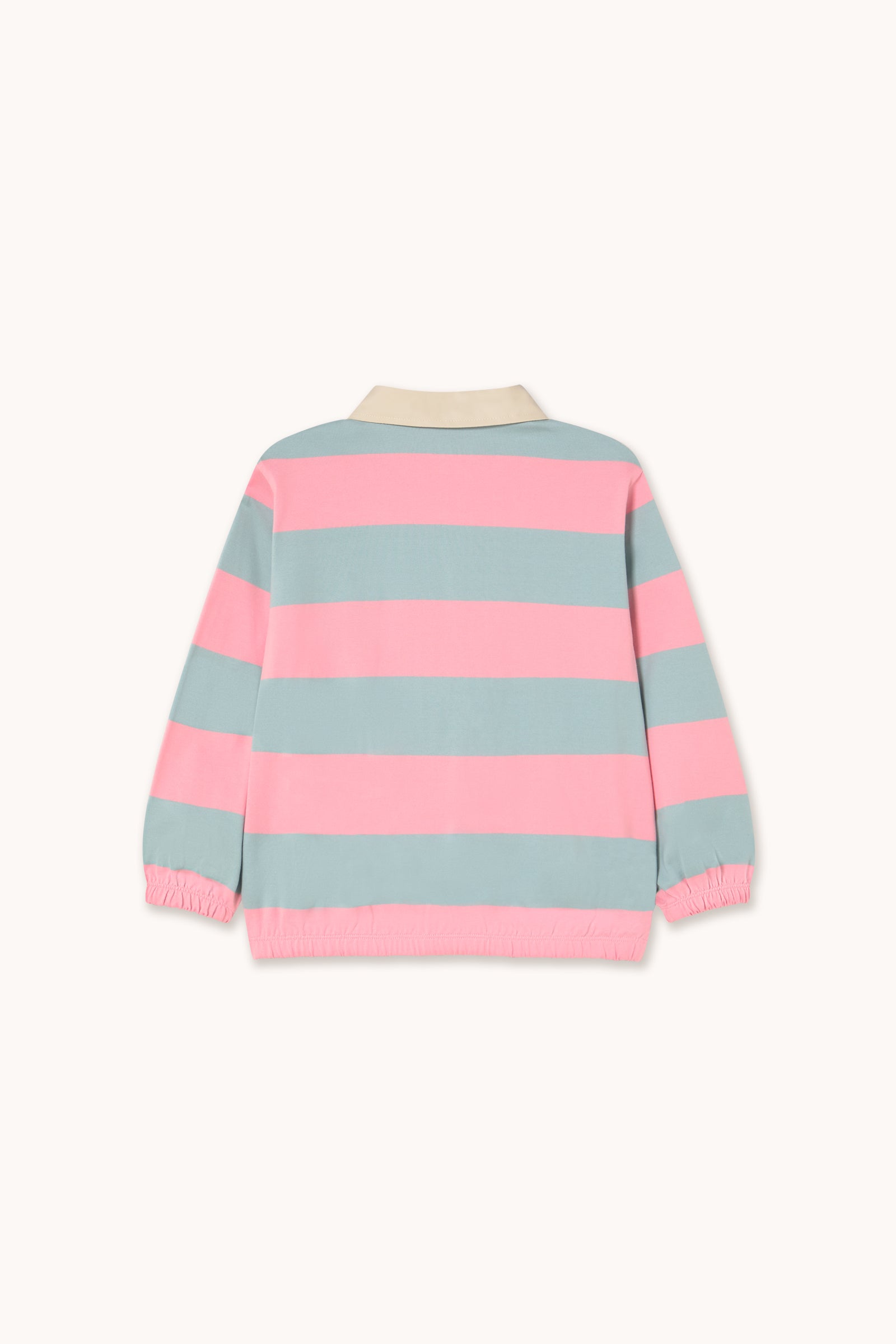 Stripes Polo Sleeve Tee warm gray