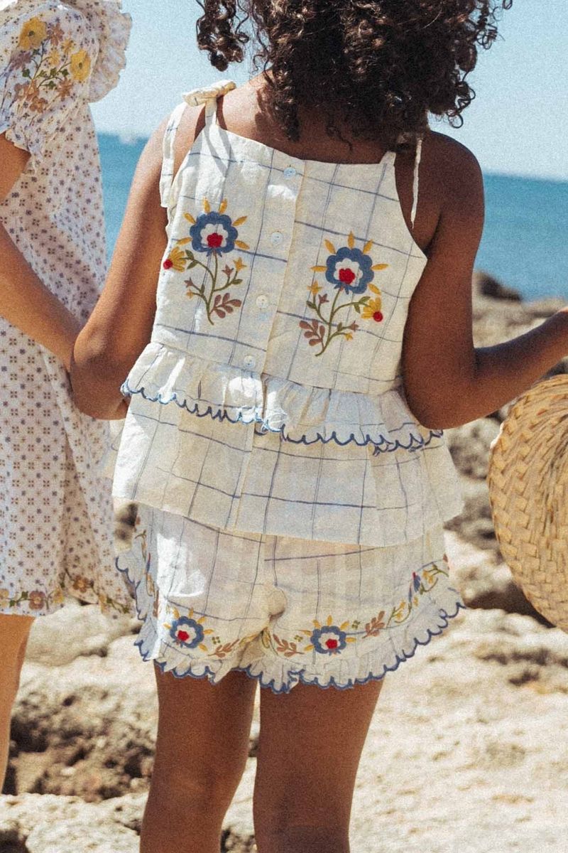 Summer Blossom Set in Space Dye Checks