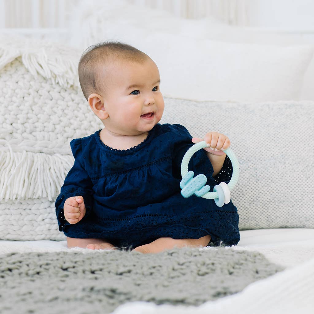 Ritzy Rattle™ Silicone Teether Rattles: Cactus